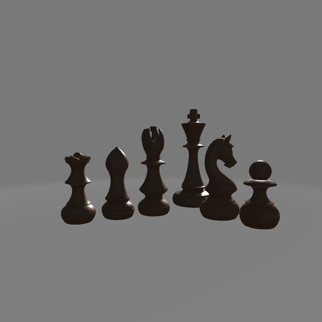 Elegant Wooden Chess Set 3D print model_3