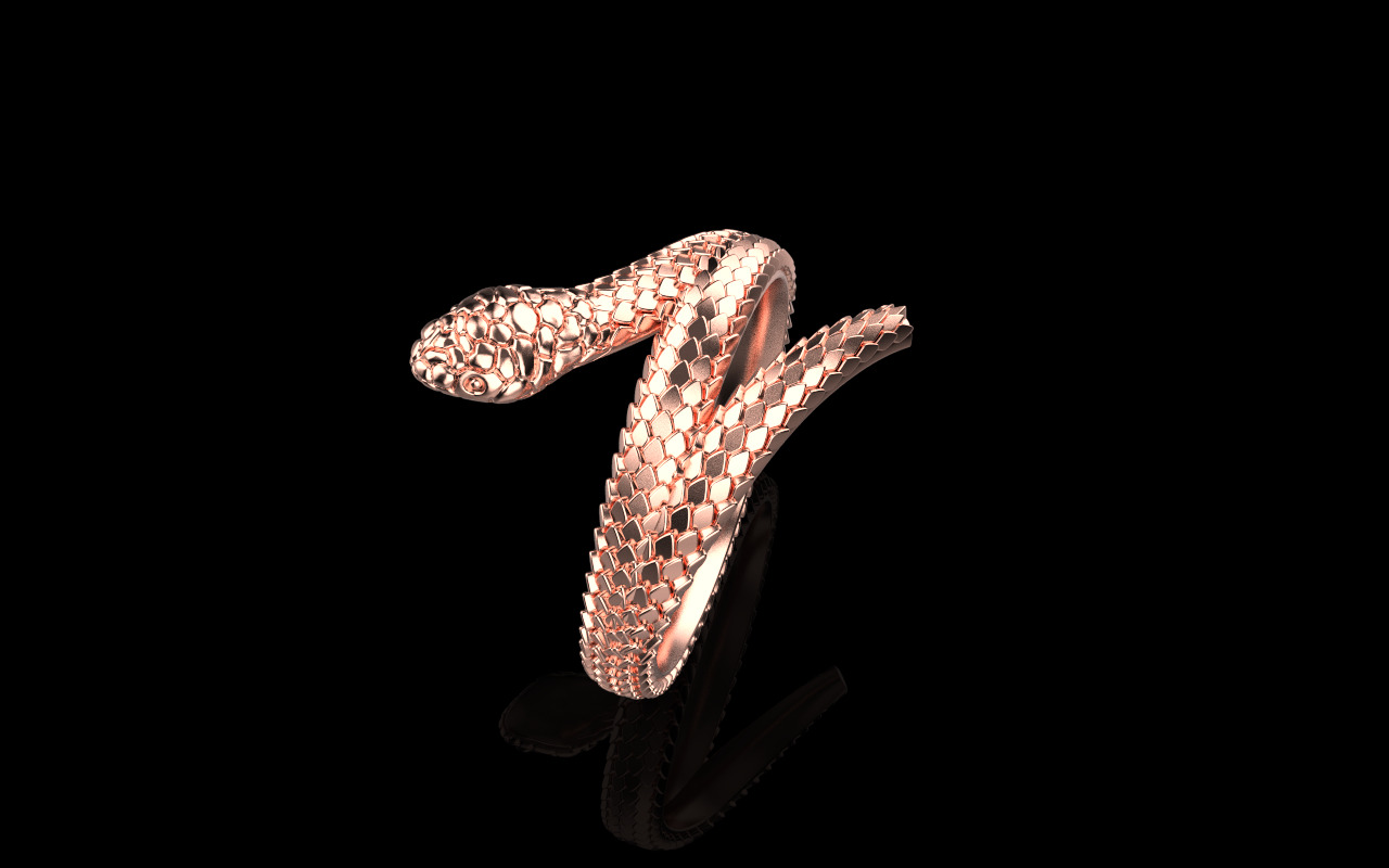 Snake ring model 1347 3D print model_24
