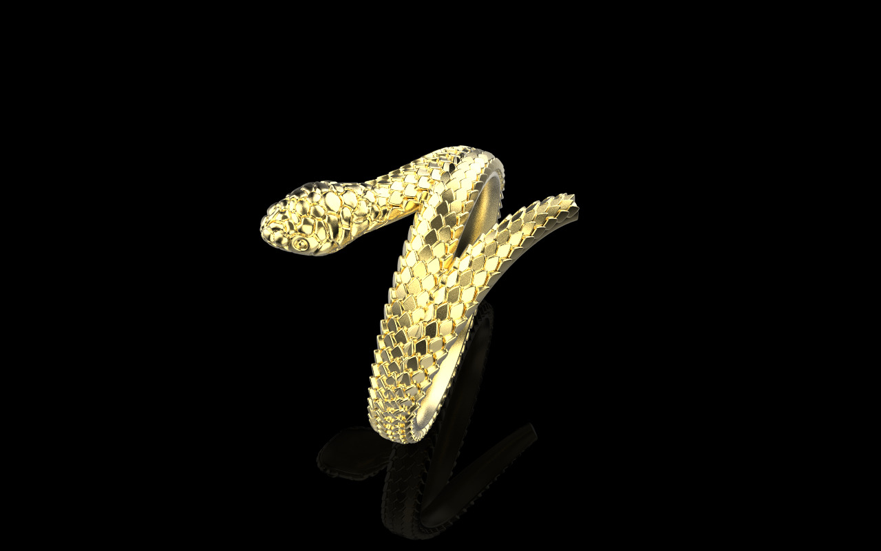 Snake ring model 1347 3D print model_22