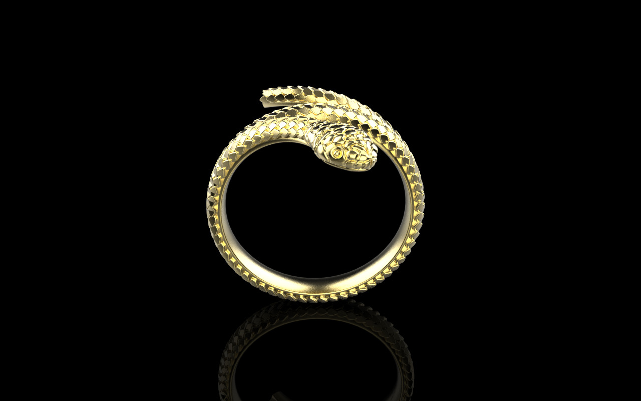 Snake ring model 1347 3D print model_16
