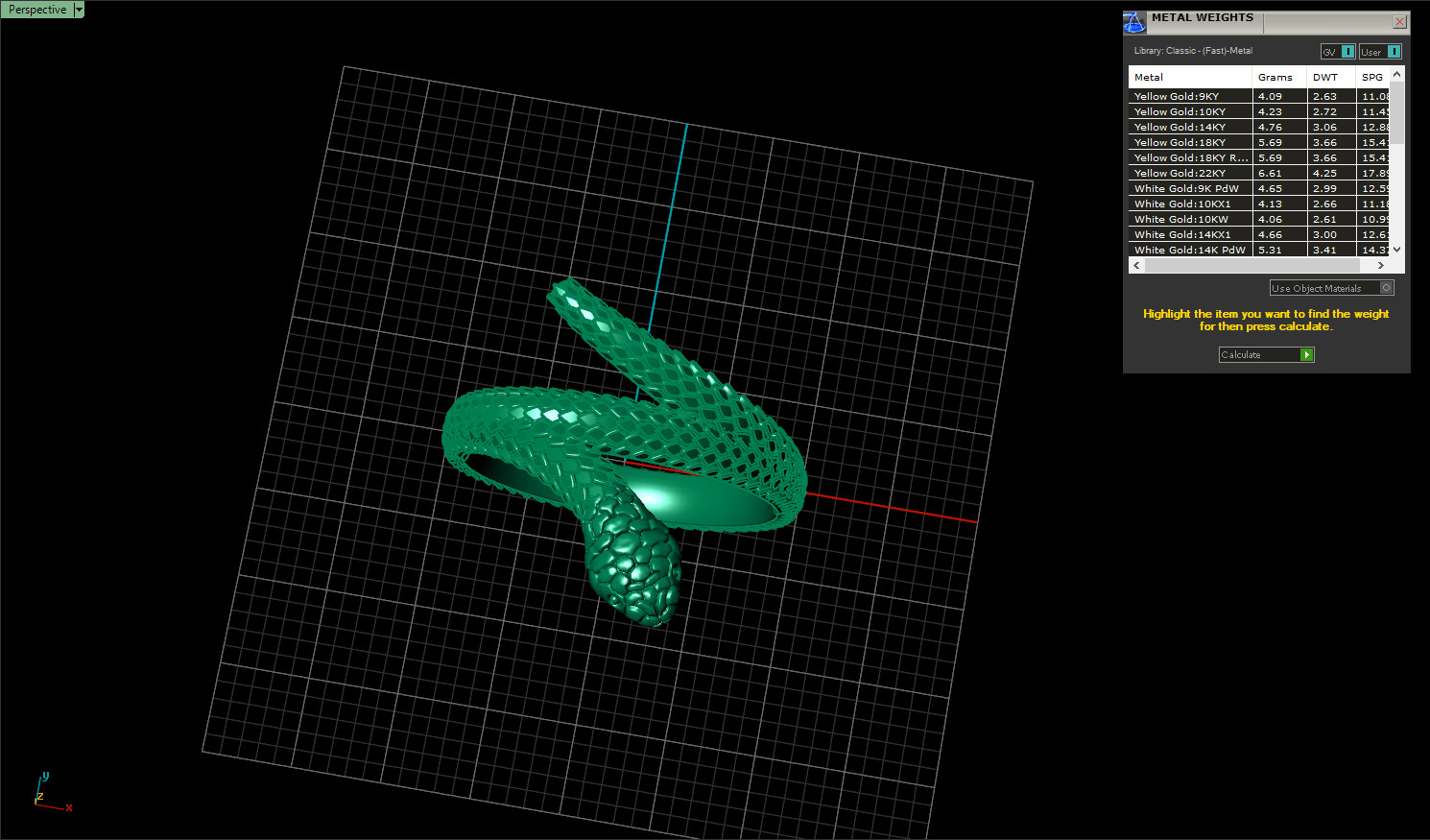Snake ring model 1347 3D print model_4