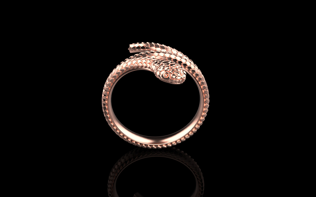 Snake ring model 1347 3D print model_18