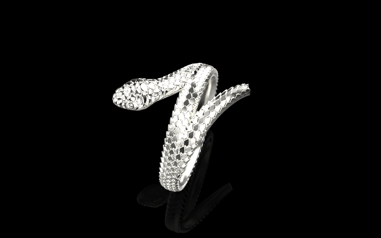 Snake ring model 1347 3D print model_26