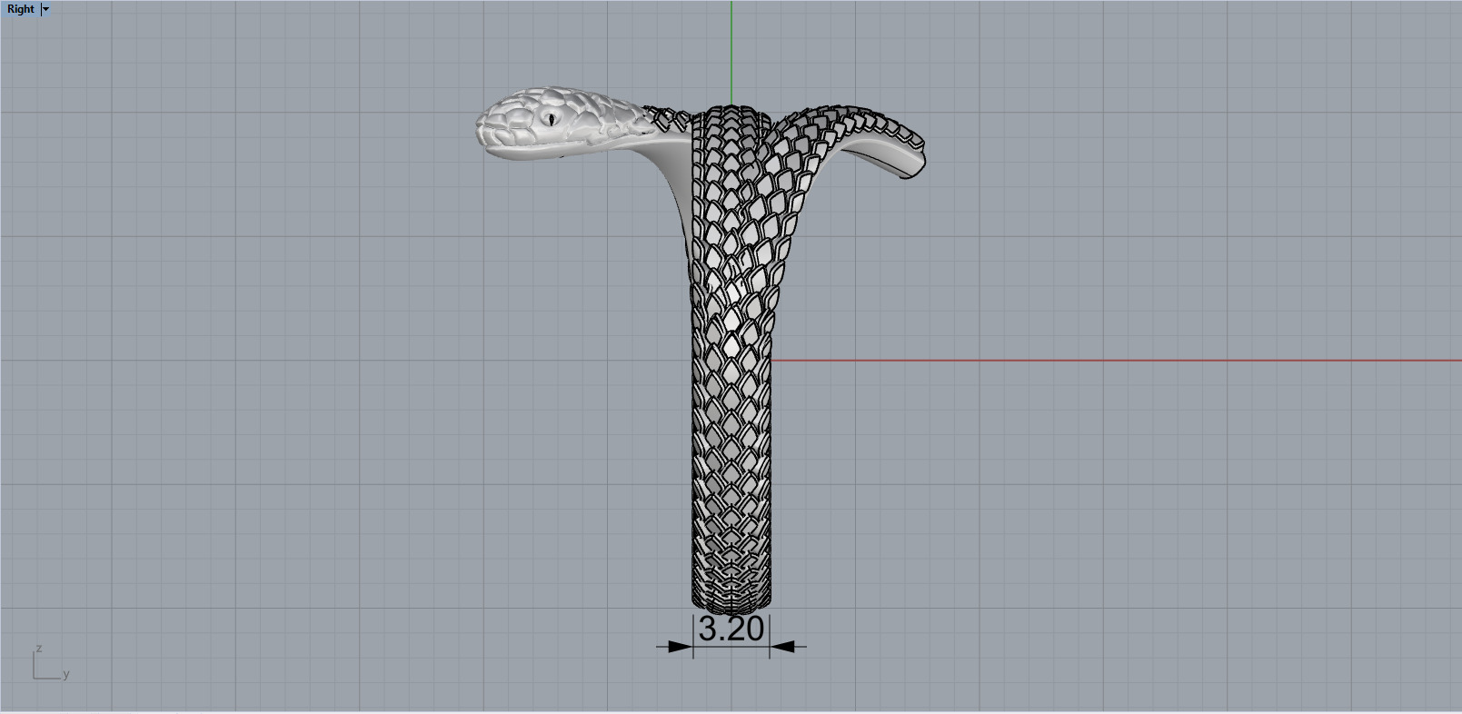 Snake ring model 1347 3D print model_7