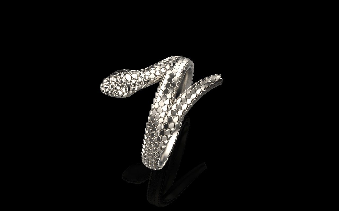 Snake ring model 1347 3D print model_25