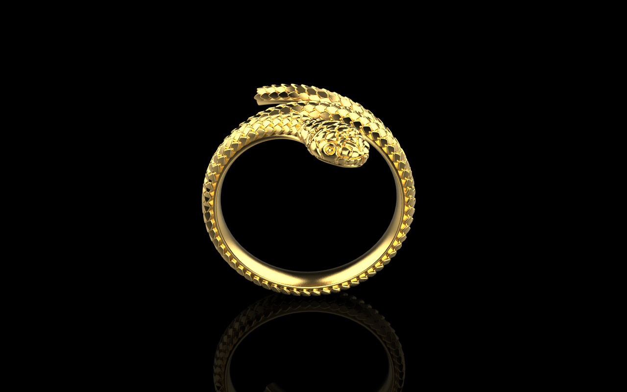 Snake ring model 1347 3D print model_15