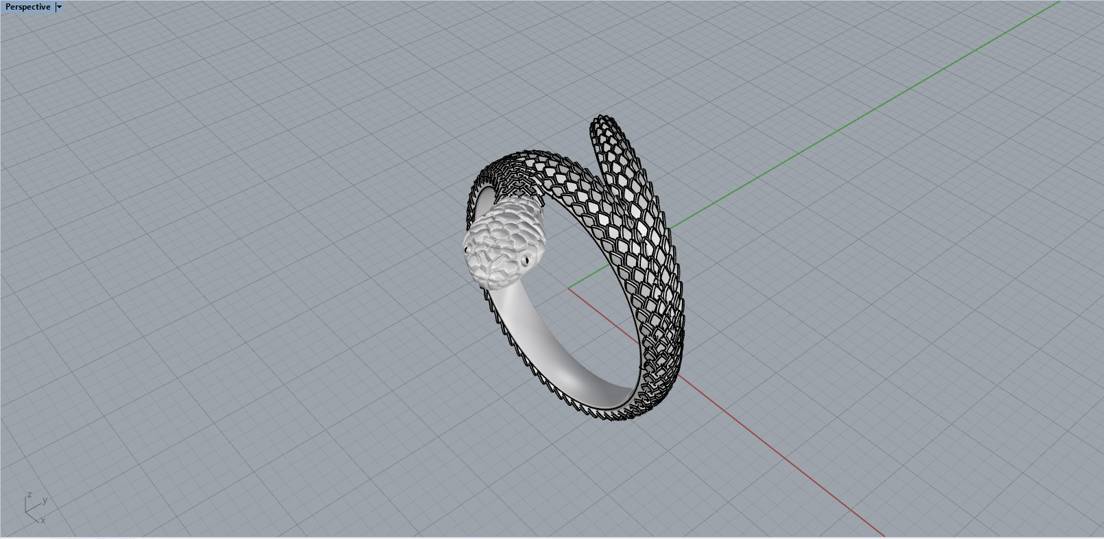 Snake ring model 1347 3D print model_8