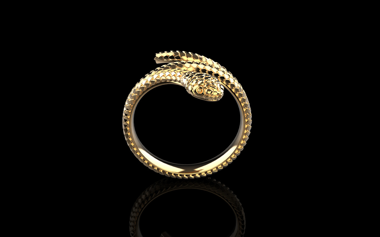 Snake ring model 1347 3D print model_1