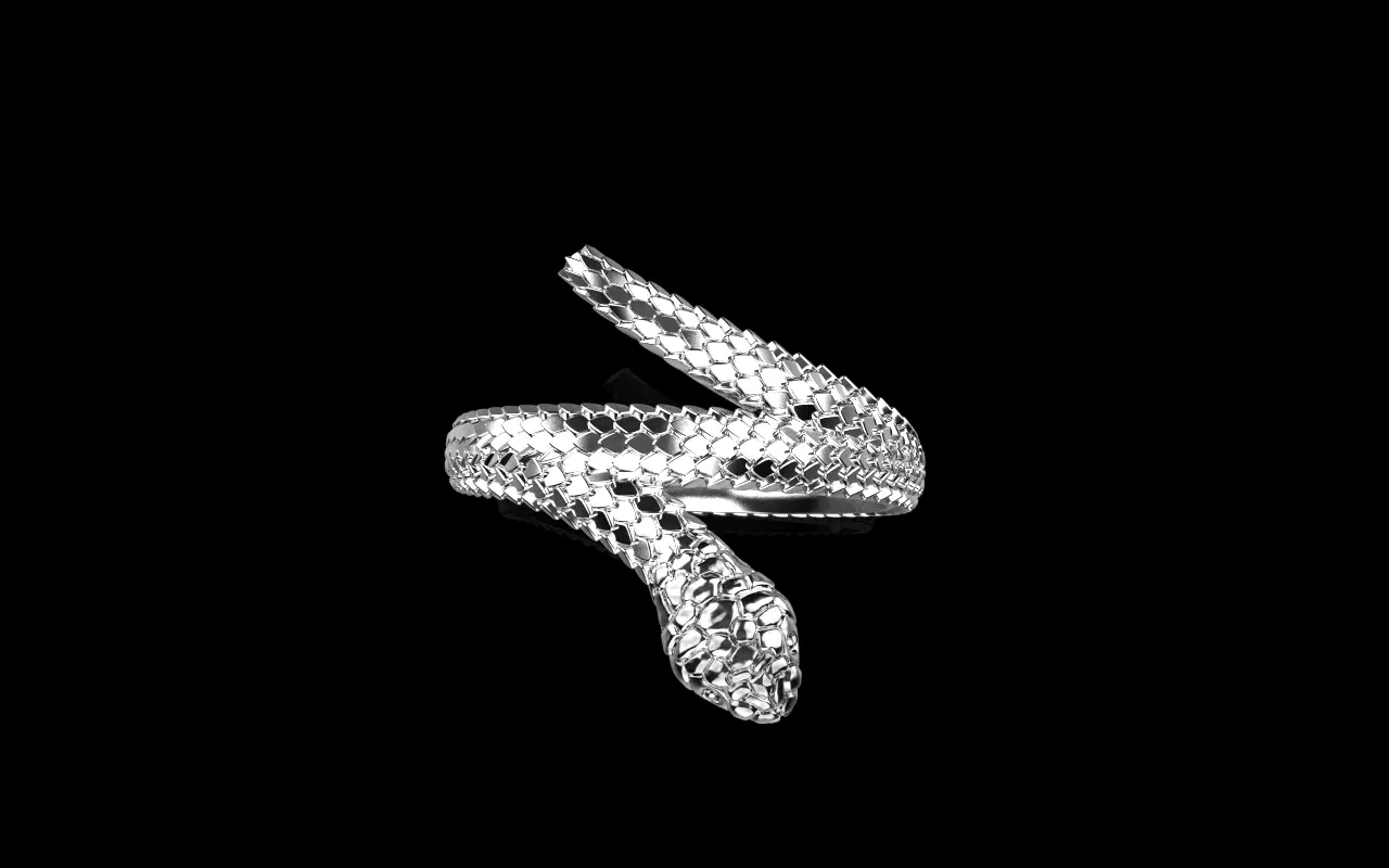 Snake ring model 1347 3D print model_0