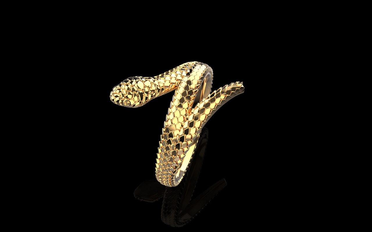 Snake ring model 1347 3D print model_23