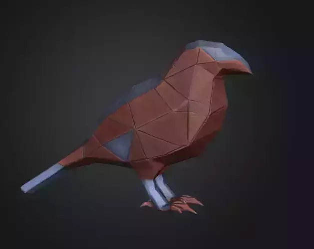 Low poly crow 