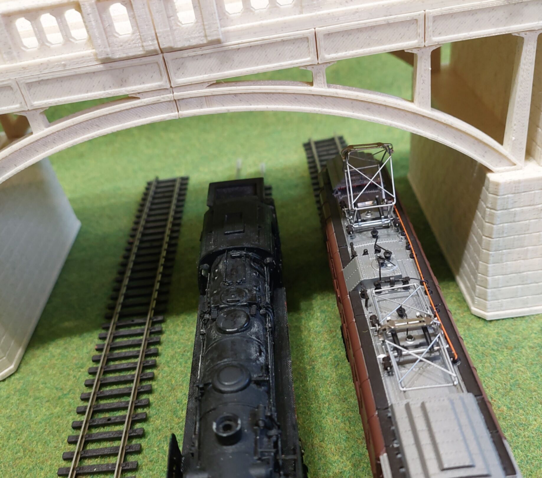 H0 Concrete double-track railway viaduct HIGH - FDM 3D print model_3