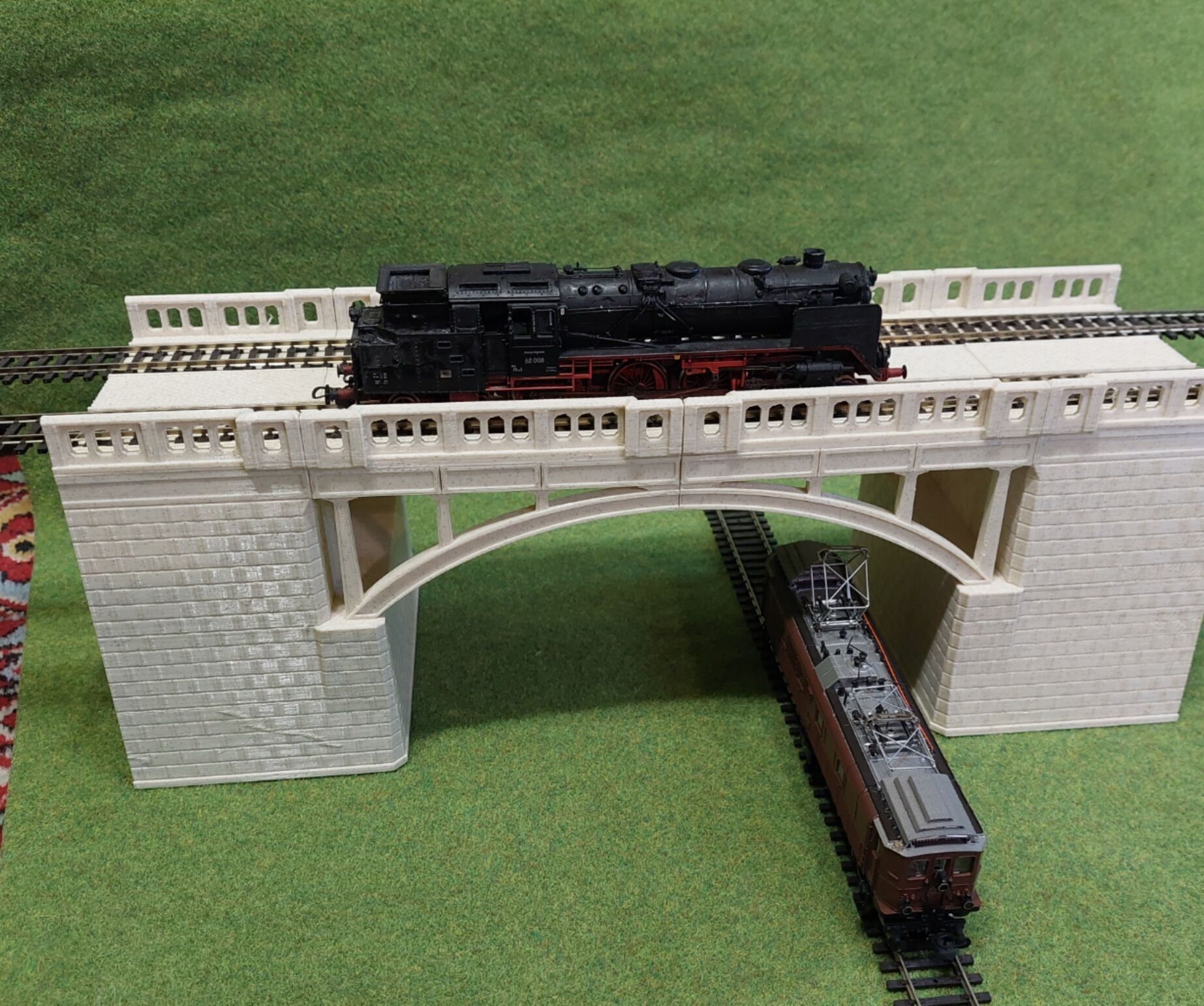 H0 Concrete double-track railway viaduct HIGH - FDM 3D print model_4