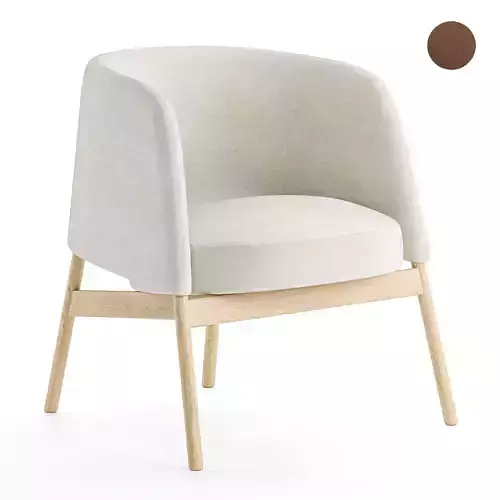 Collar Lounge Chair with wood base