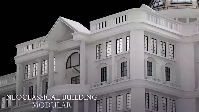 Modular Neoclassical Building Kit 3D model