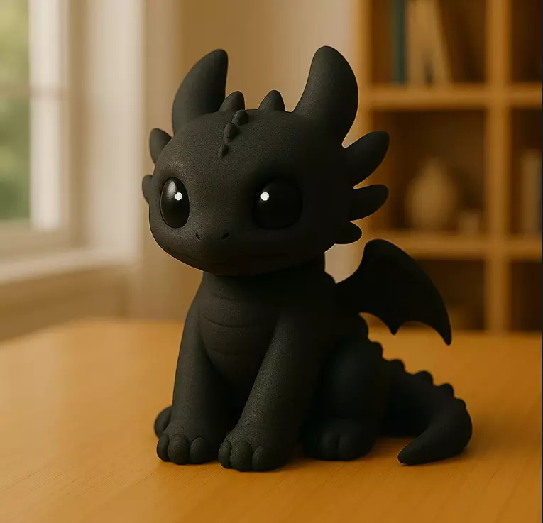 cute toothless 3D print model_0