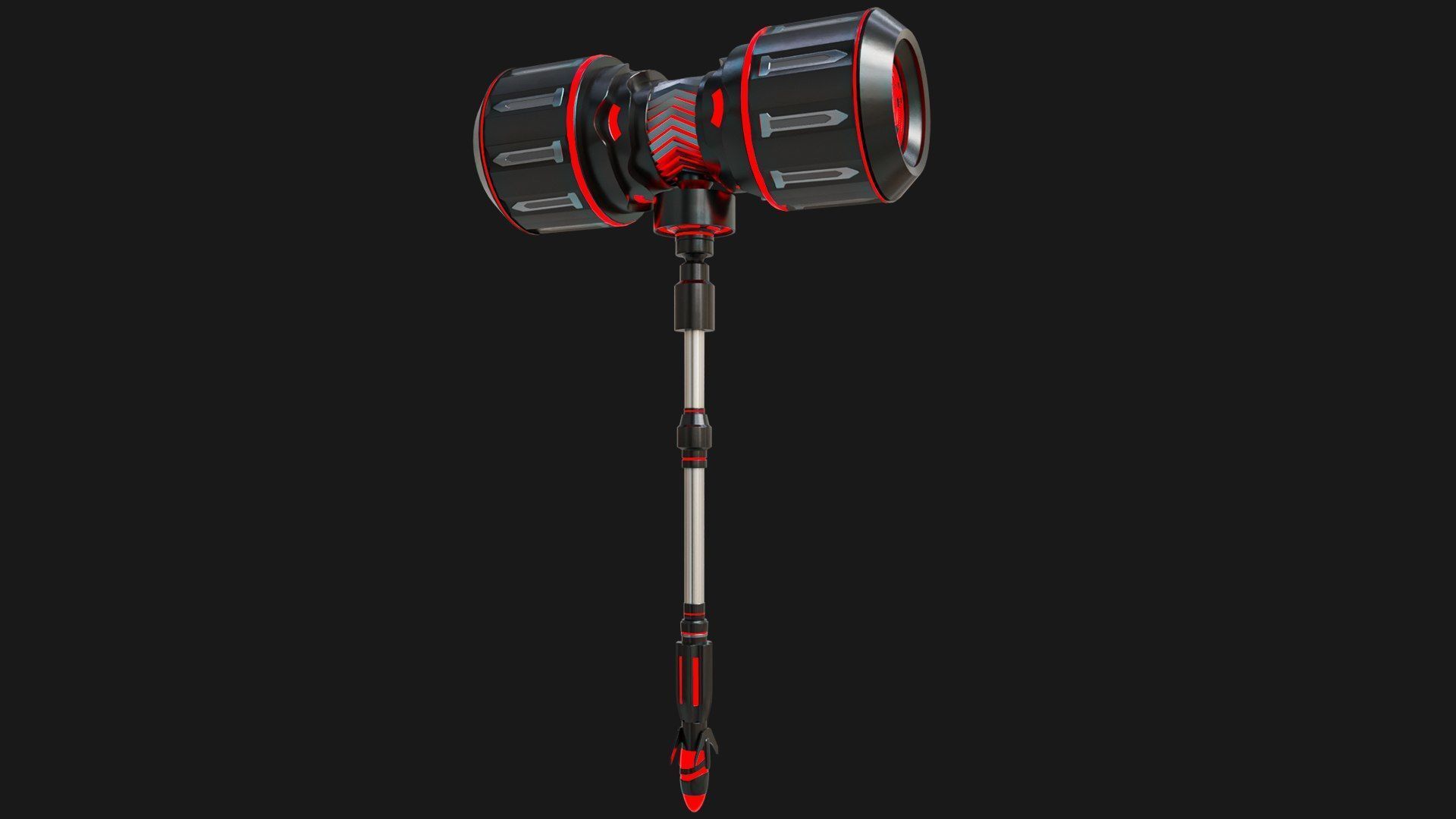 5 Sci Fi Battle Hammers All PBR Unity UE Textures 3D Model Collection_1