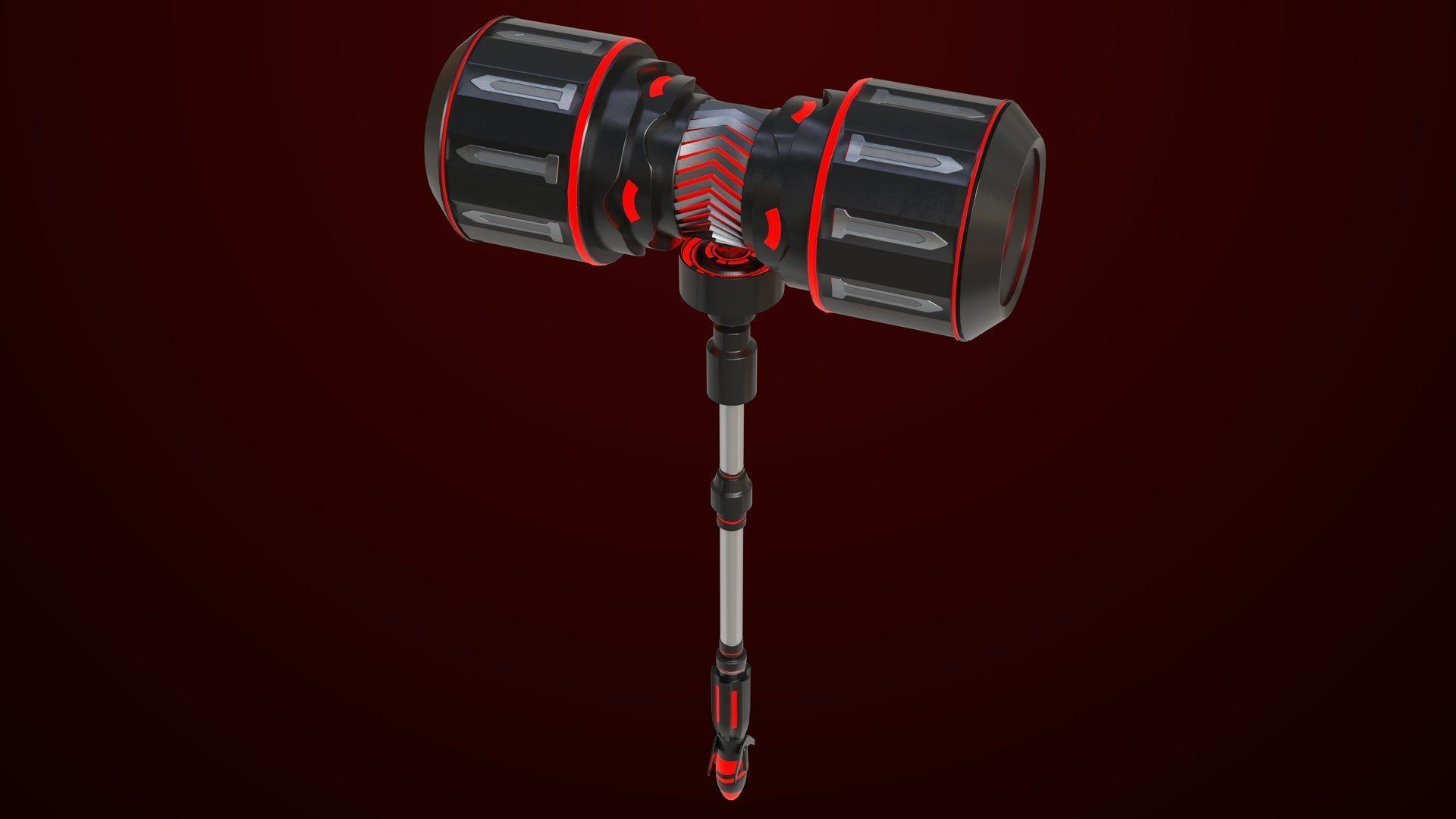 5 Sci Fi Battle Hammers All PBR Unity UE Textures 3D Model Collection_6