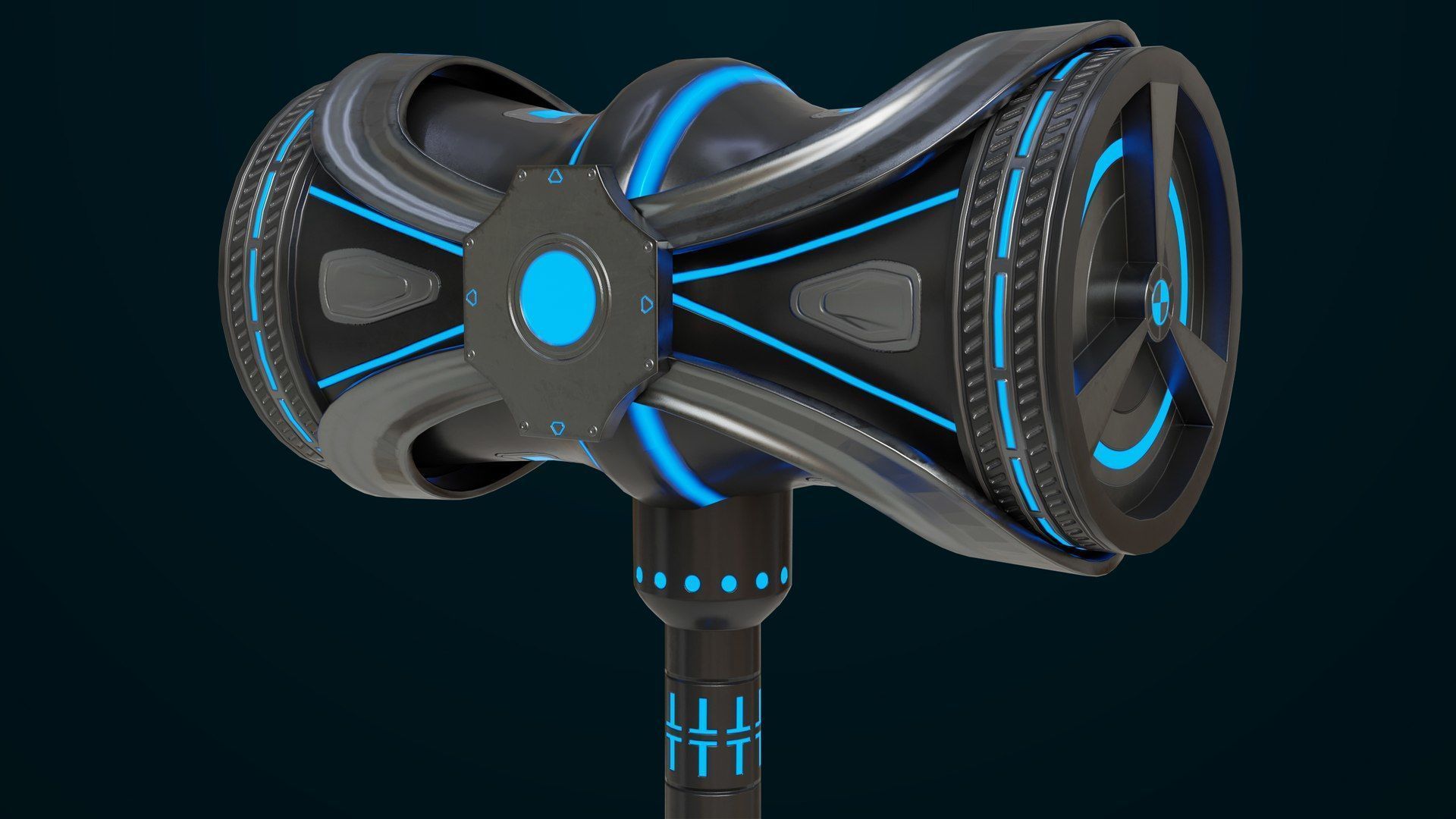 5 Sci Fi Battle Hammers All PBR Unity UE Textures 3D Model Collection_51