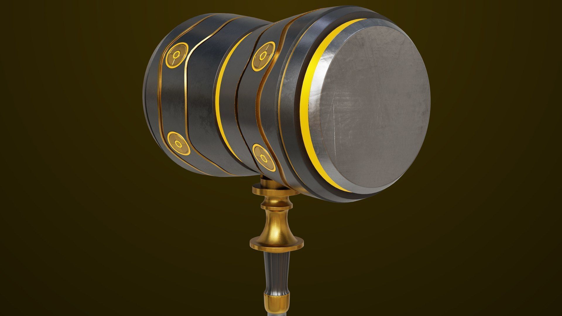 5 Sci Fi Battle Hammers All PBR Unity UE Textures 3D Model Collection_14