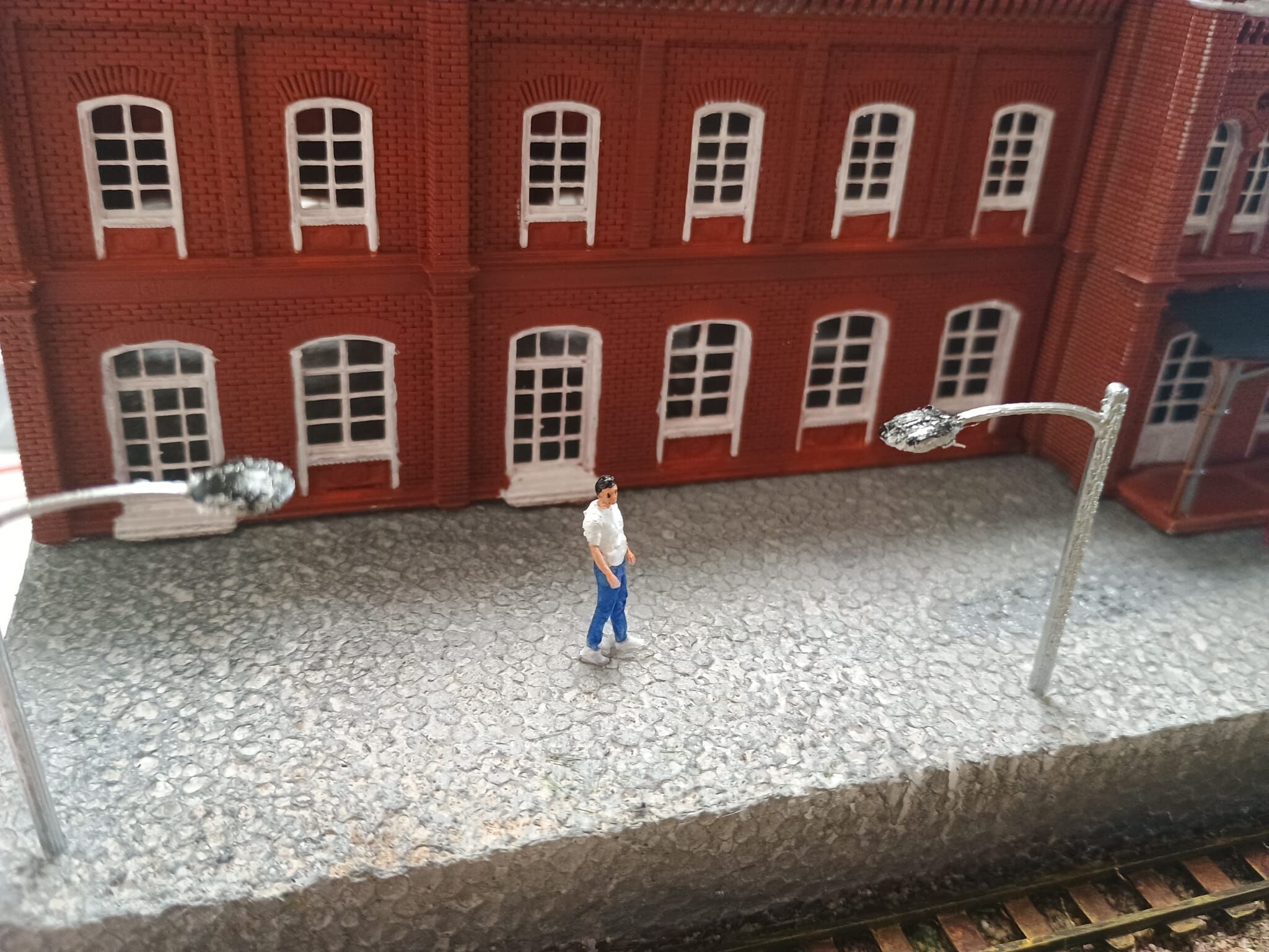 H0 scale Railway Station with internal - resin 3D print model_3