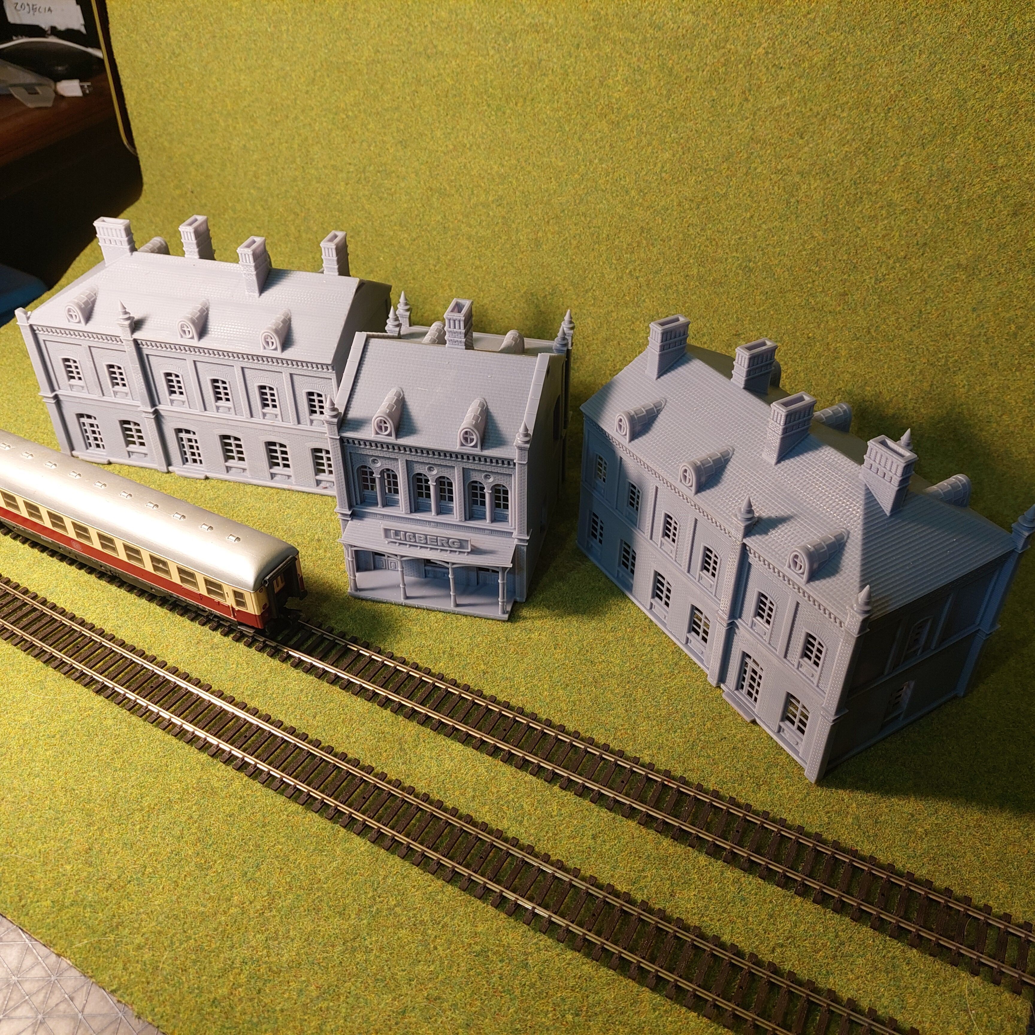 H0 scale Railway Station with internal - resin 3D print model_21