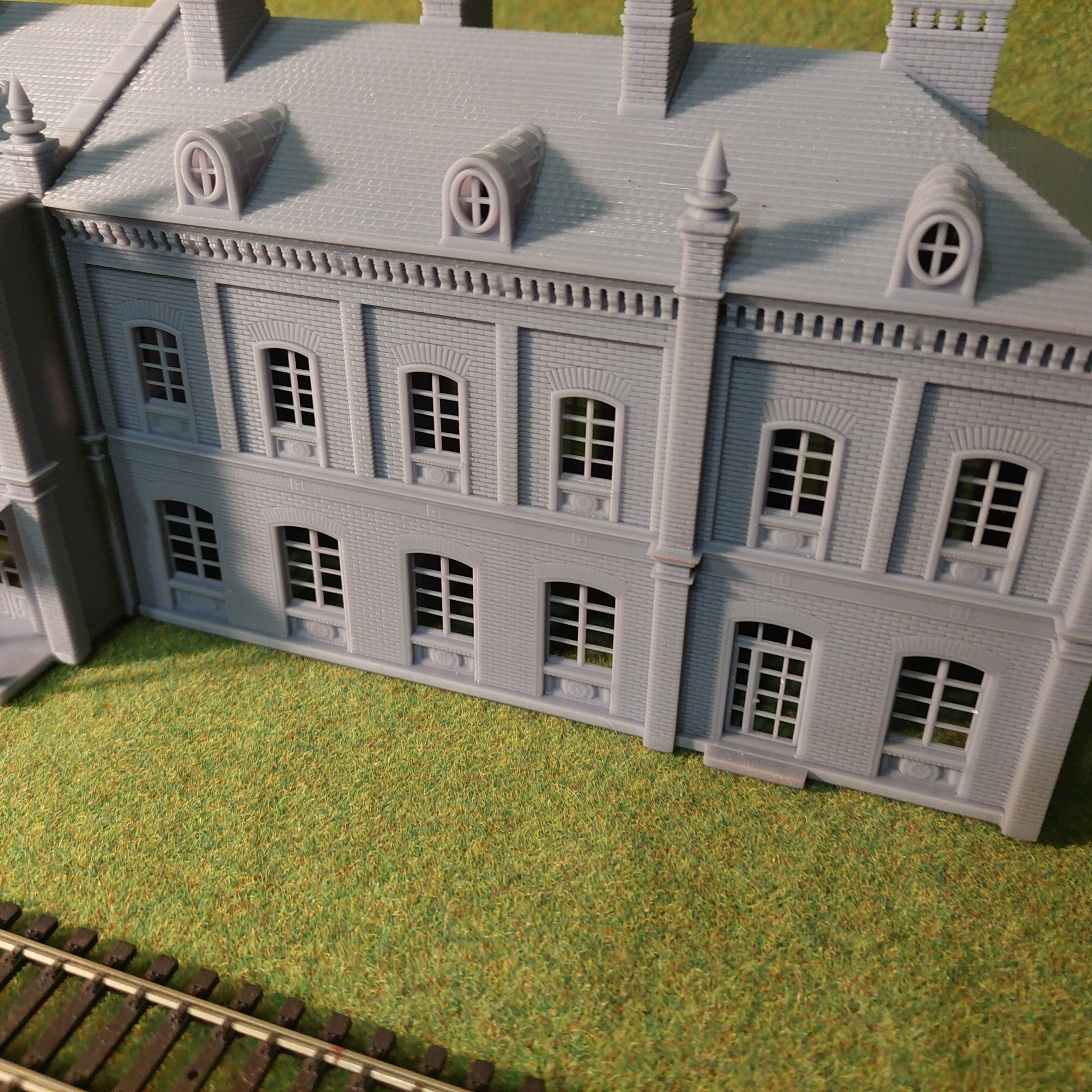 H0 scale Railway Station with internal - resin 3D print model_11