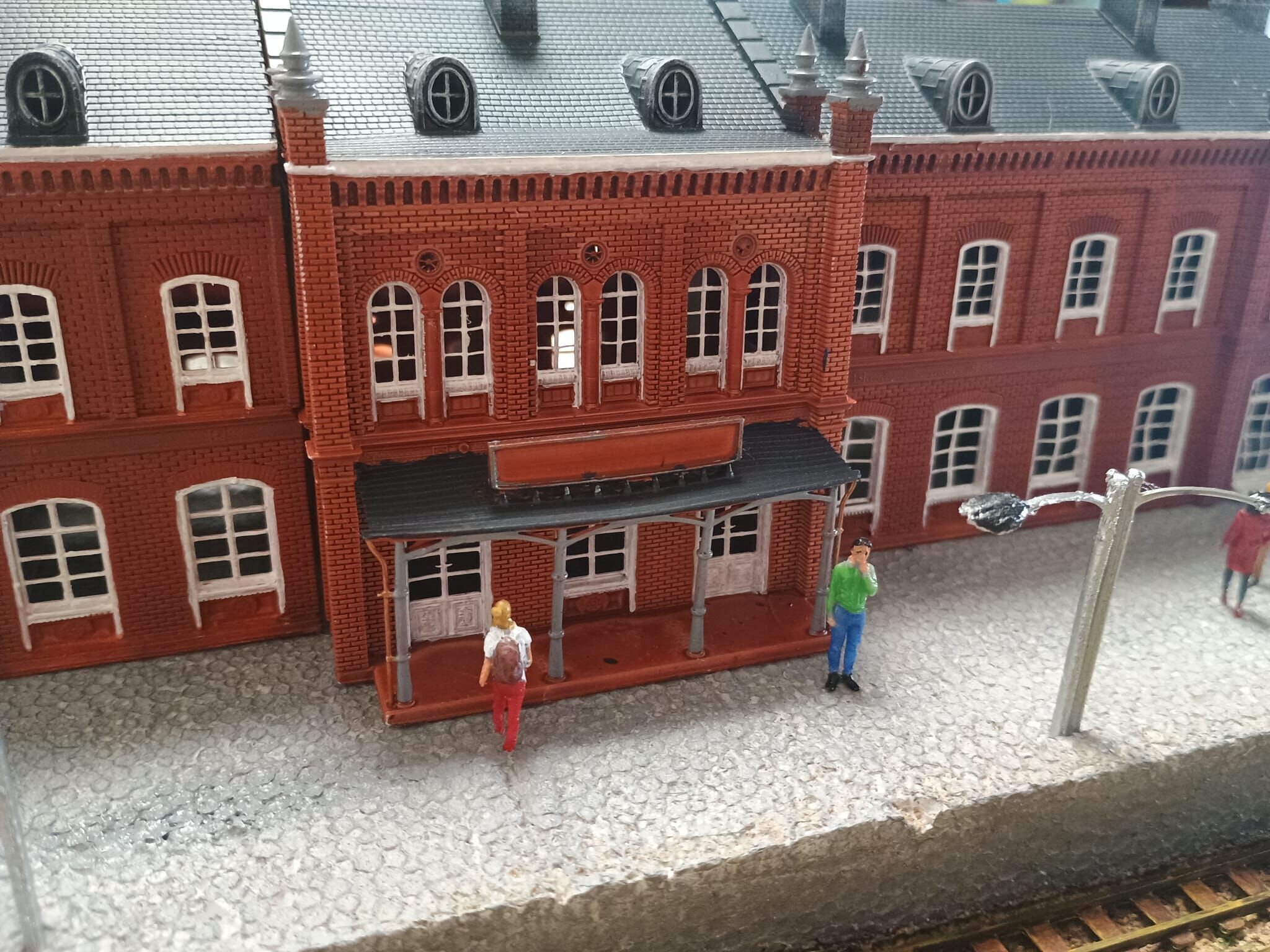 H0 scale Railway Station with internal - resin 3D print model_2