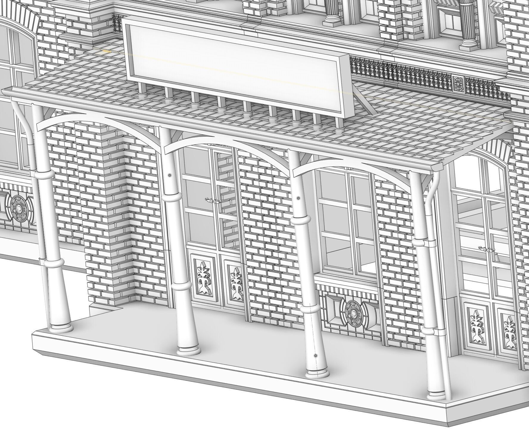 H0 scale Railway Station with internal - resin 3D print model_42
