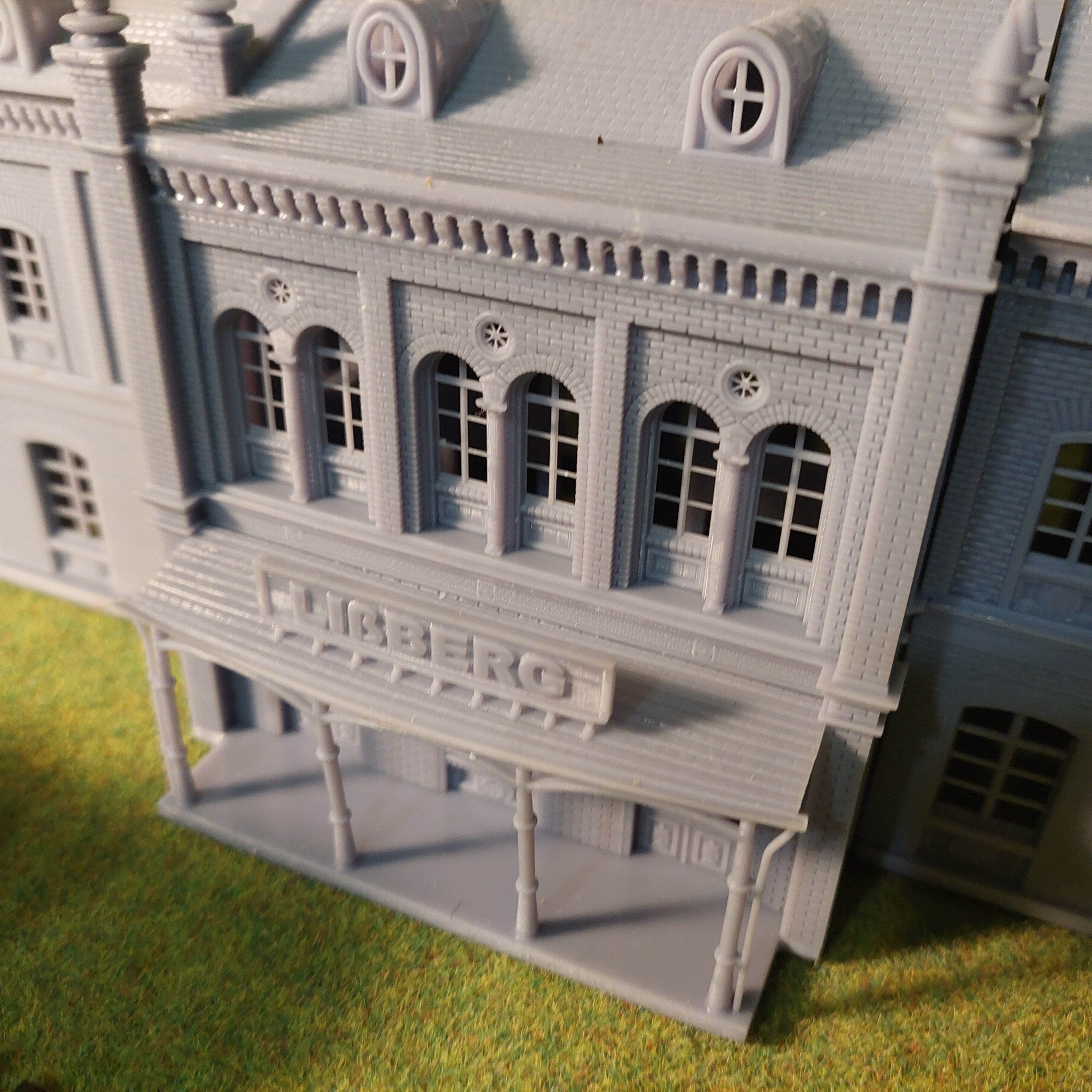 H0 scale Railway Station with internal - resin 3D print model_12