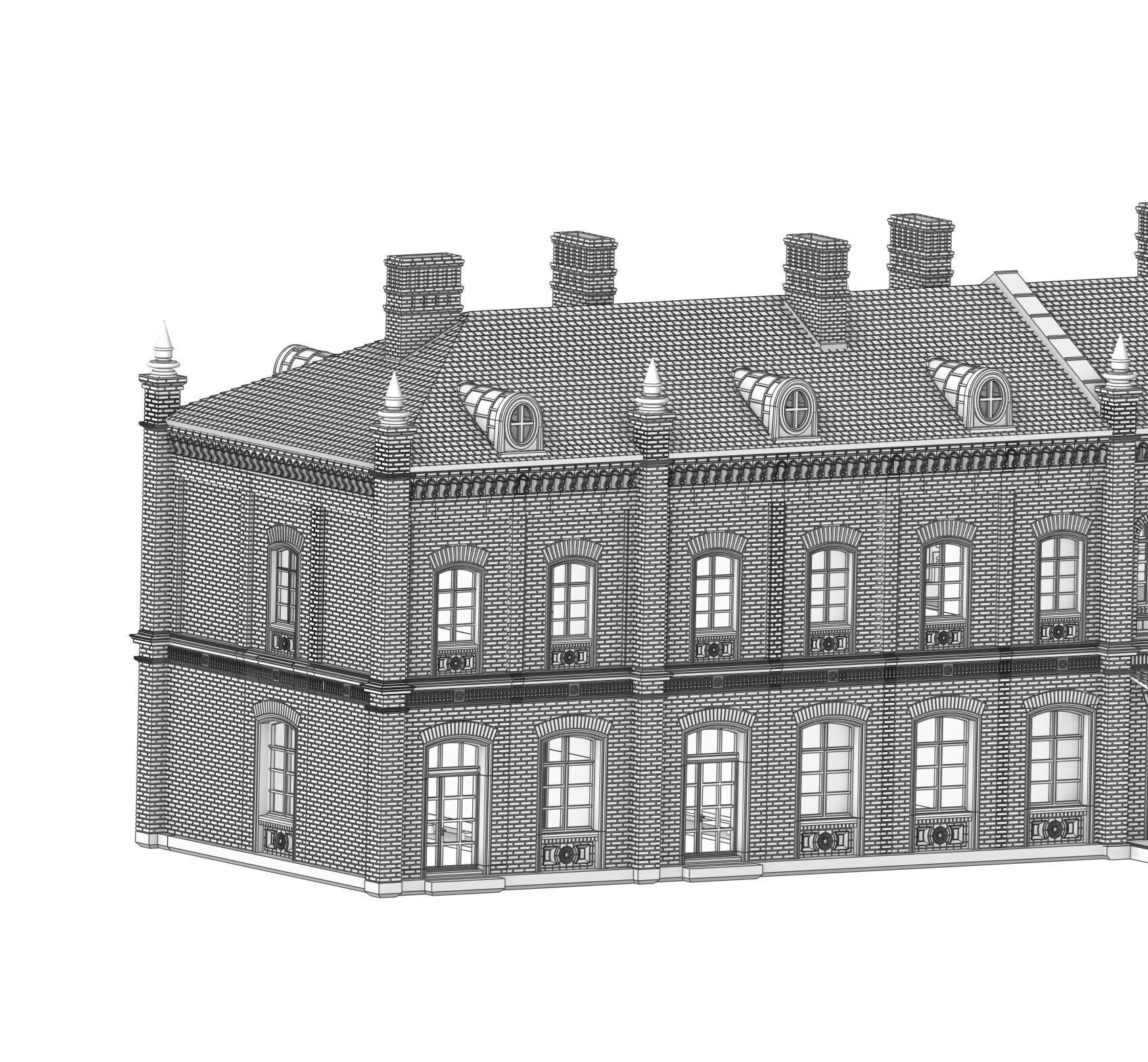 H0 scale Railway Station with internal - resin 3D print model_47