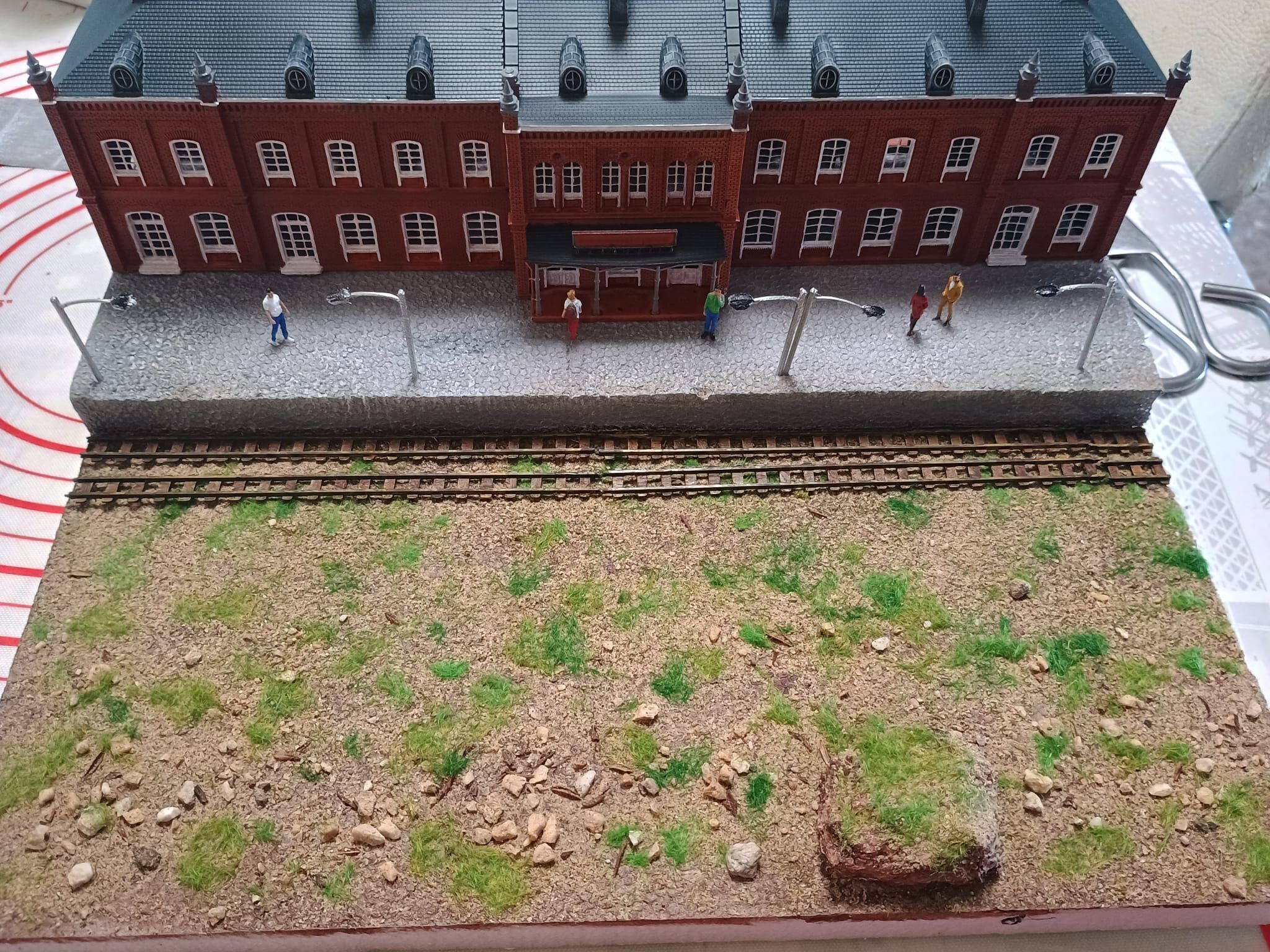 H0 scale Railway Station with internal - resin 3D print model_4