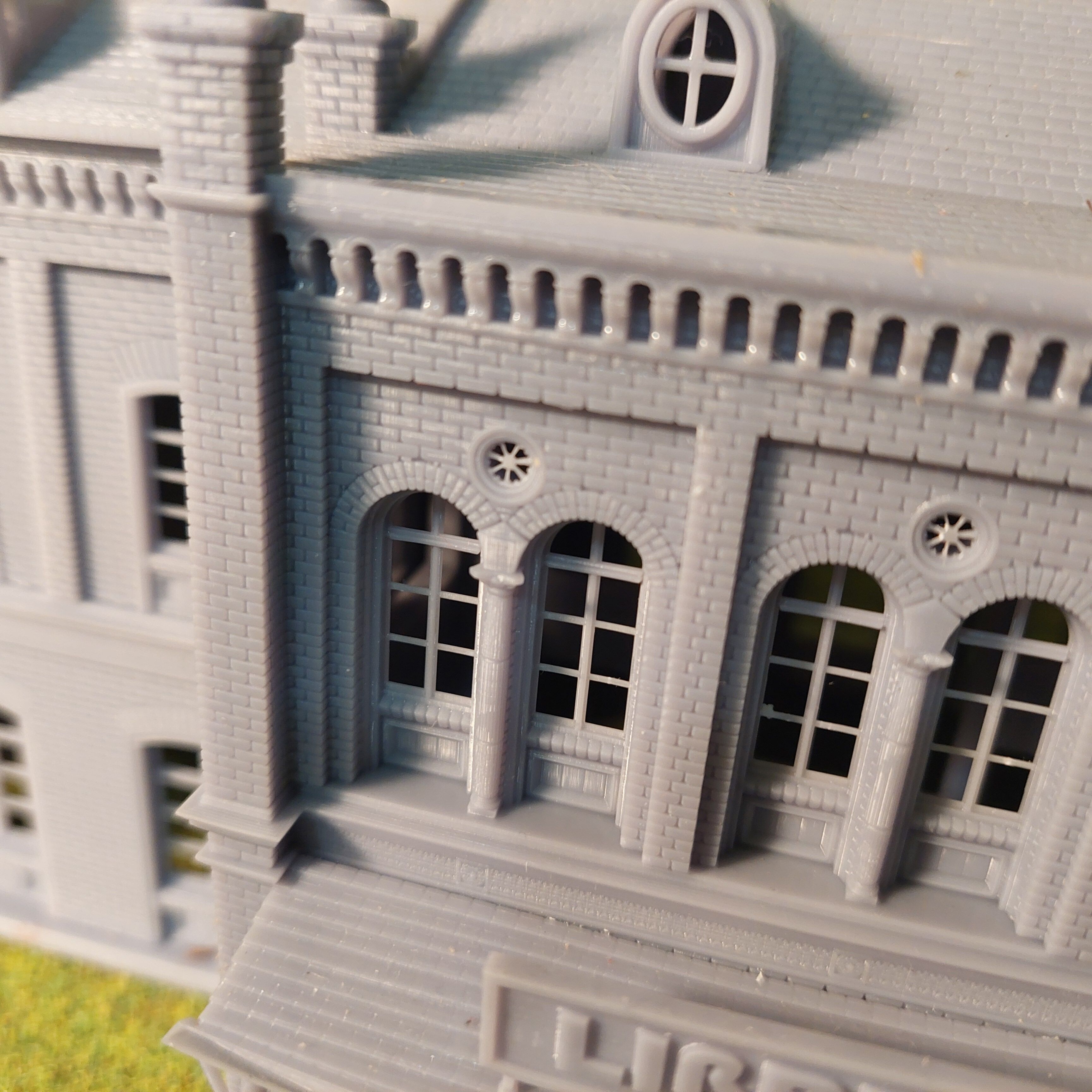 H0 scale Railway Station with internal - resin 3D print model_13