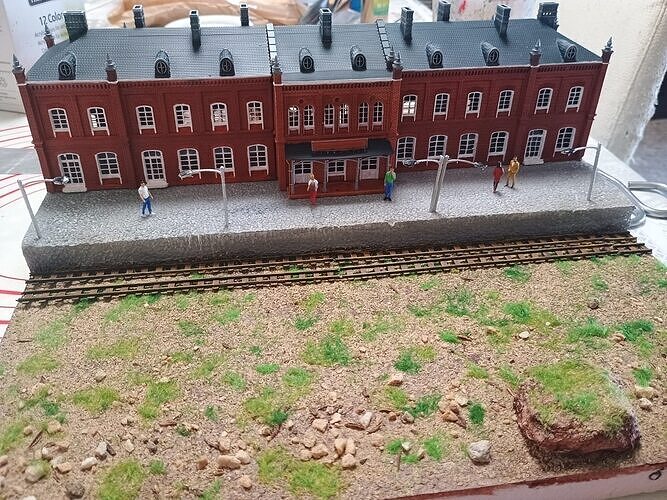 H0 scale Railway Station with internal - resin 3D print model