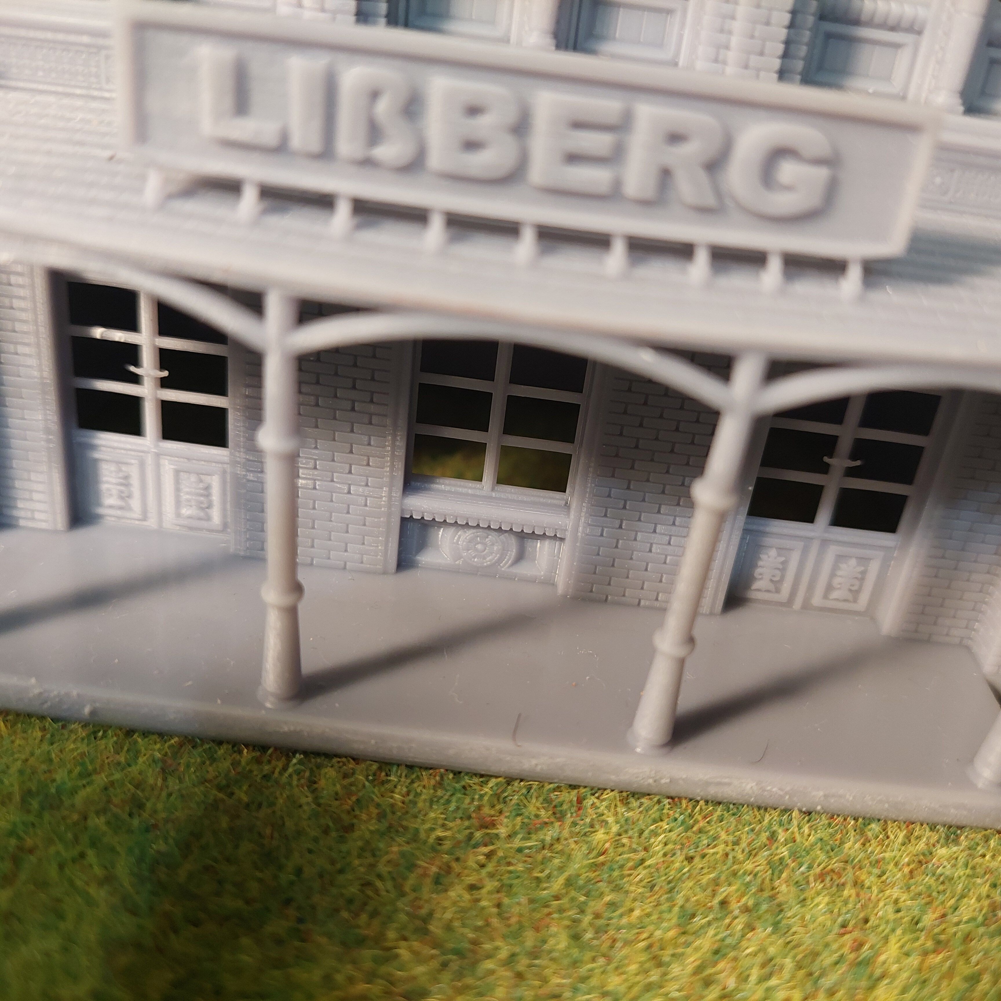 H0 scale Railway Station with internal - resin 3D print model_16