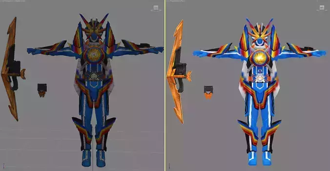 Kamen Rider Rainbow Gotchard 3d model