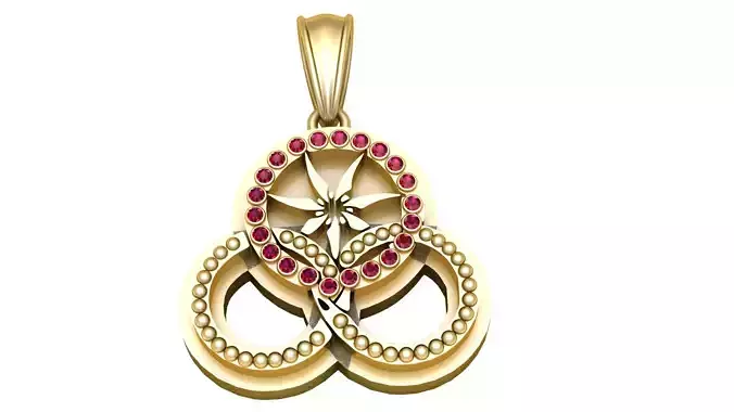 Floral Gold Pendant 
