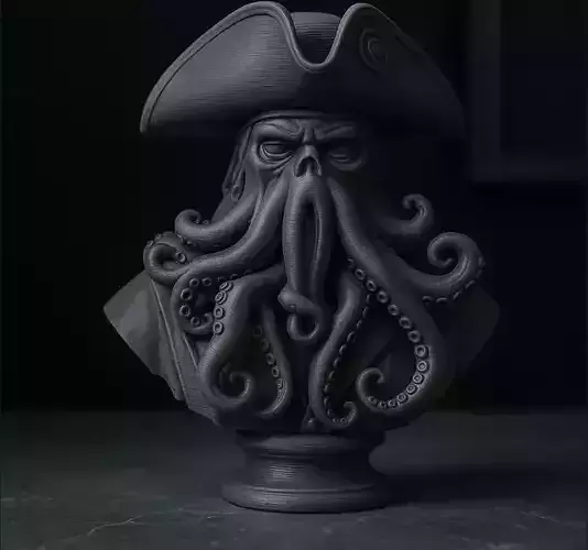 Davy Jones Bust 3D print model