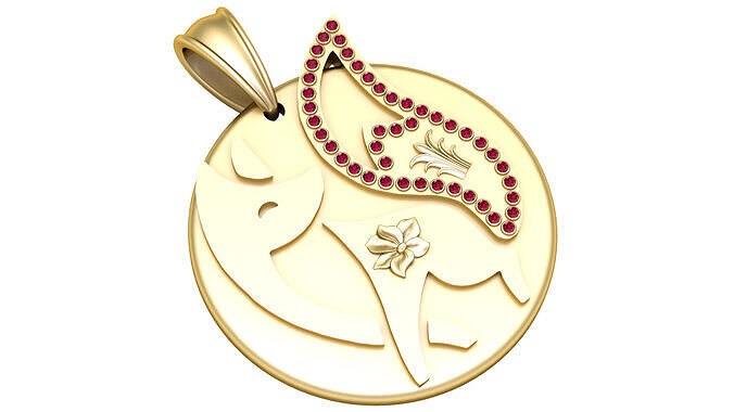 Gold Cat Jewelry 3D print model