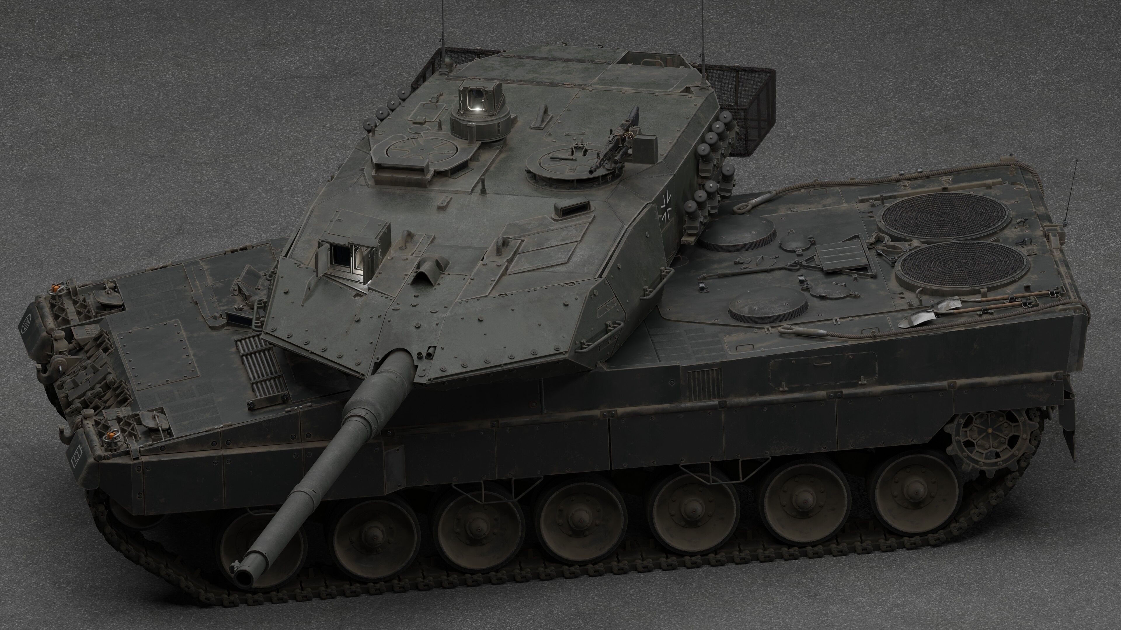 Tank Leopard 2a6 With Interior 3D model 3D model_25