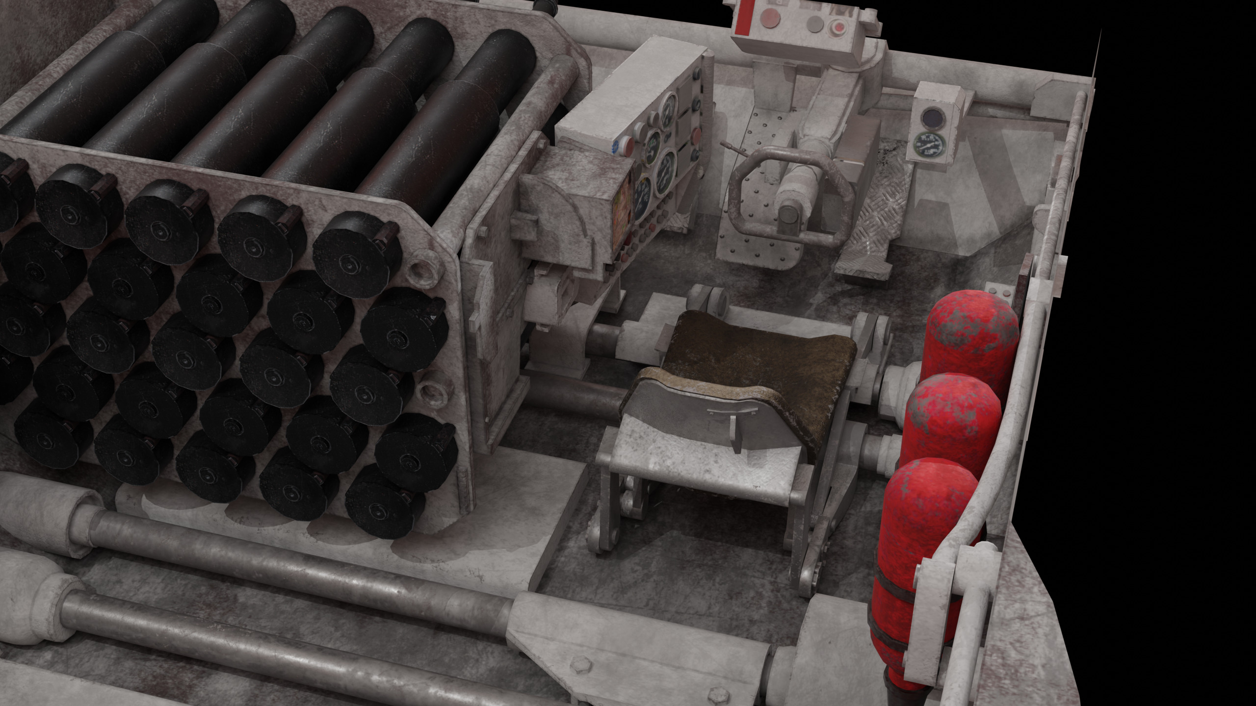 Tank Leopard 2a6 With Interior 3D model 3D model_7