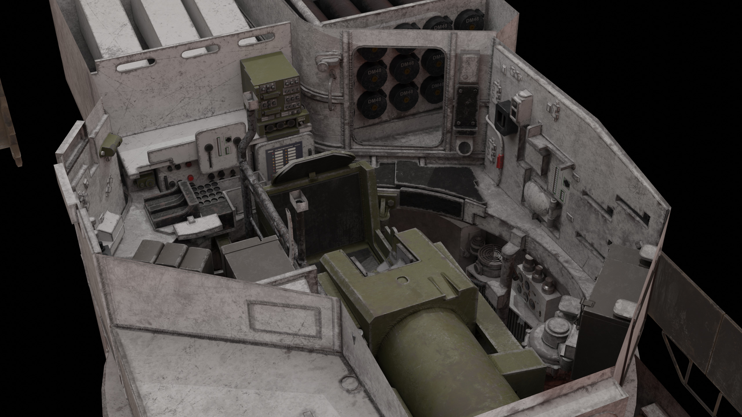 Tank Leopard 2a6 With Interior 3D model 3D model_3