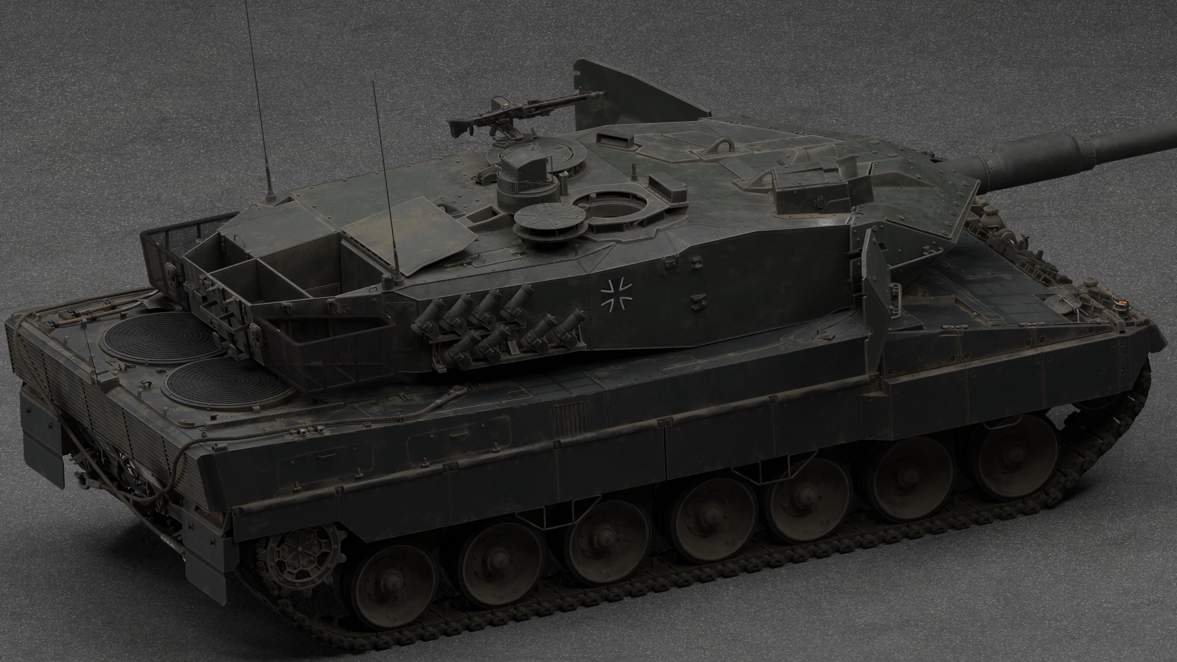 Tank Leopard 2a6 With Interior 3D model 3D model_26