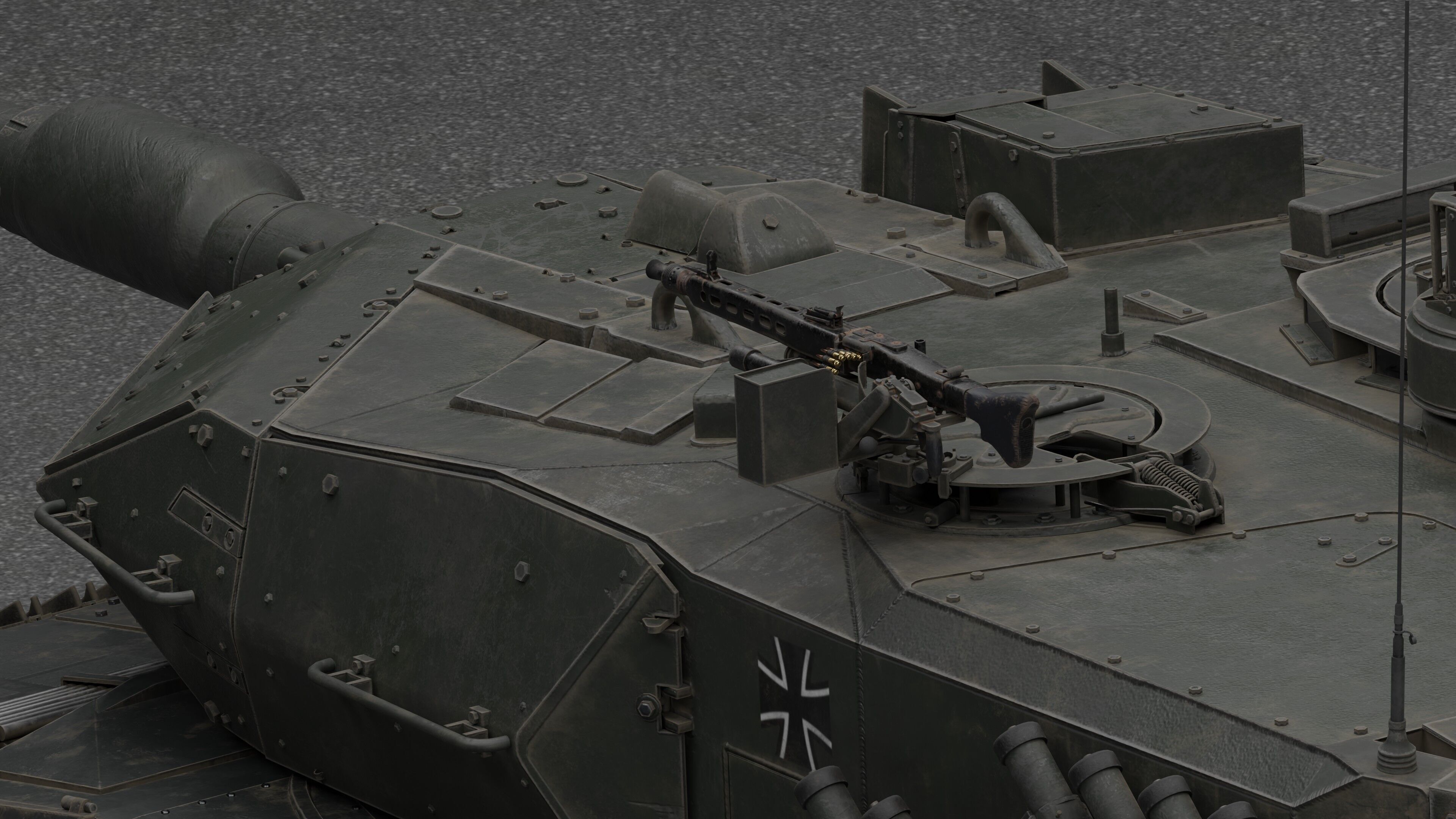 Tank Leopard 2a6 With Interior 3D model 3D model_28