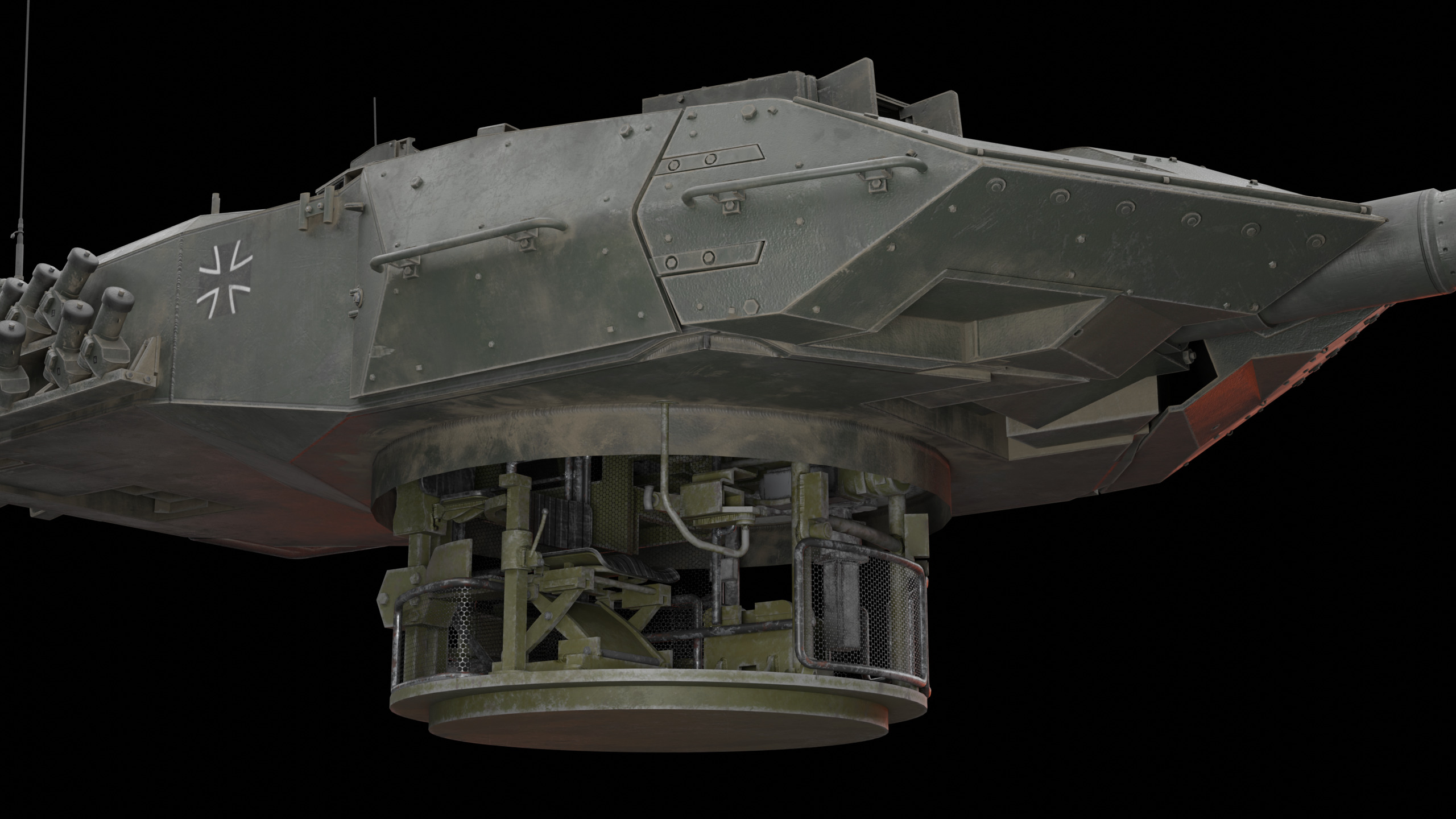 Tank Leopard 2a6 With Interior 3D model 3D model_9