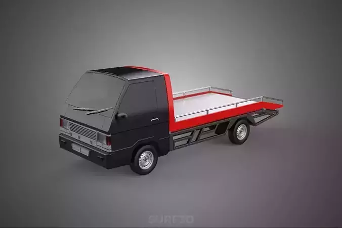 TOWING TOW TRUCK FLATBED TOWTRUCK PICK UP L300 PICKUP VEHICLE 3D model