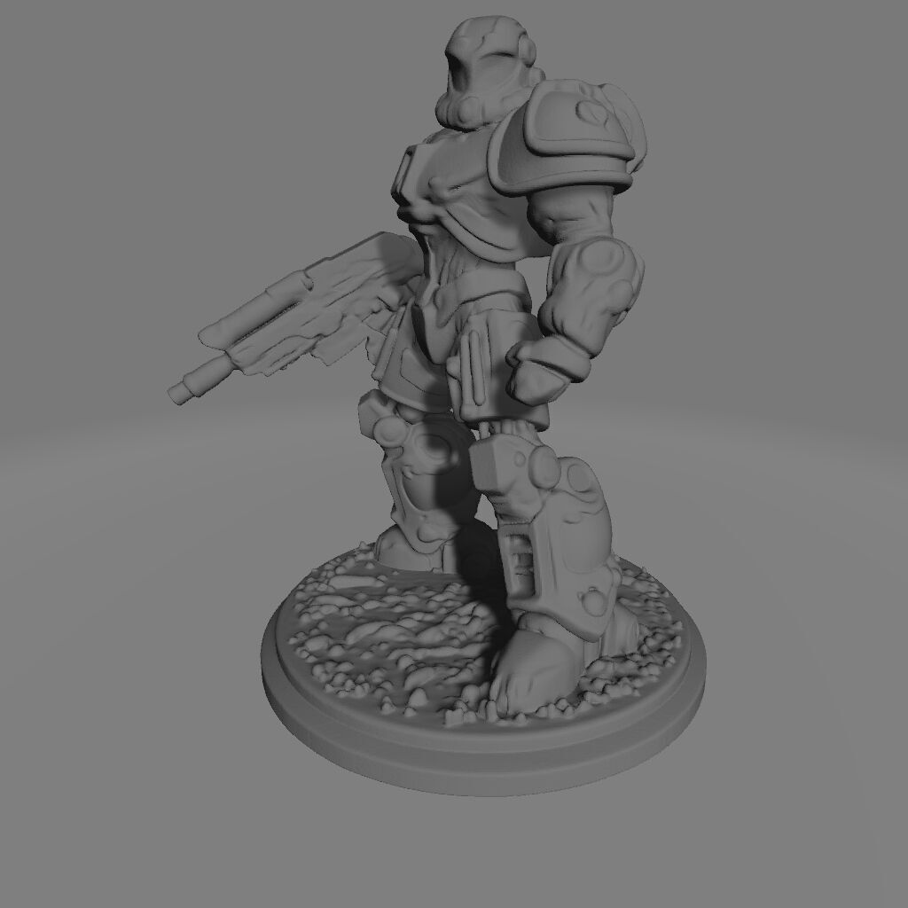 Flexi Space Marine Warrior Articulated Sci-Fi Soldier 3D Print 3D print model_2