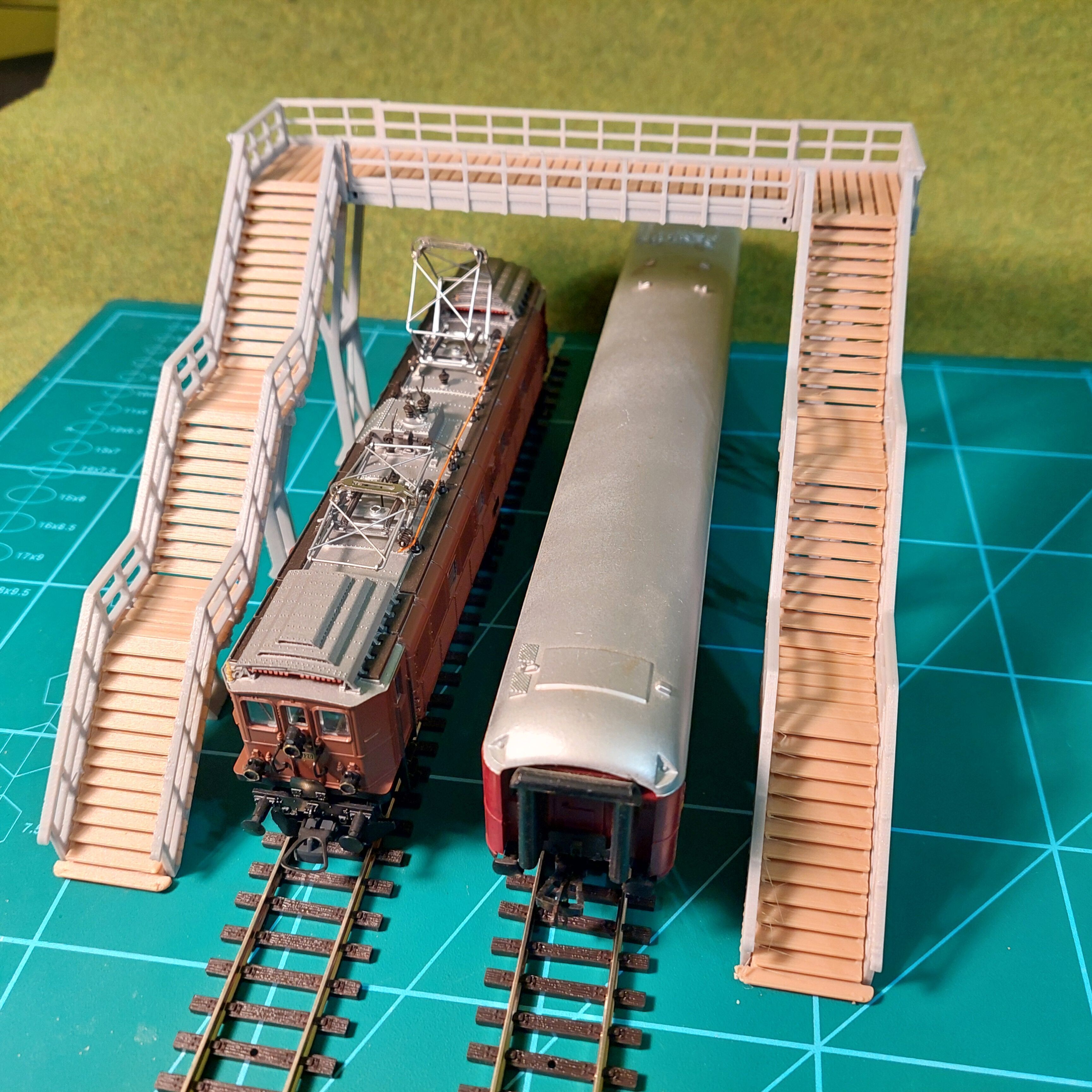 H0 scale Footbridge ver1 - FDM 3D print model_9