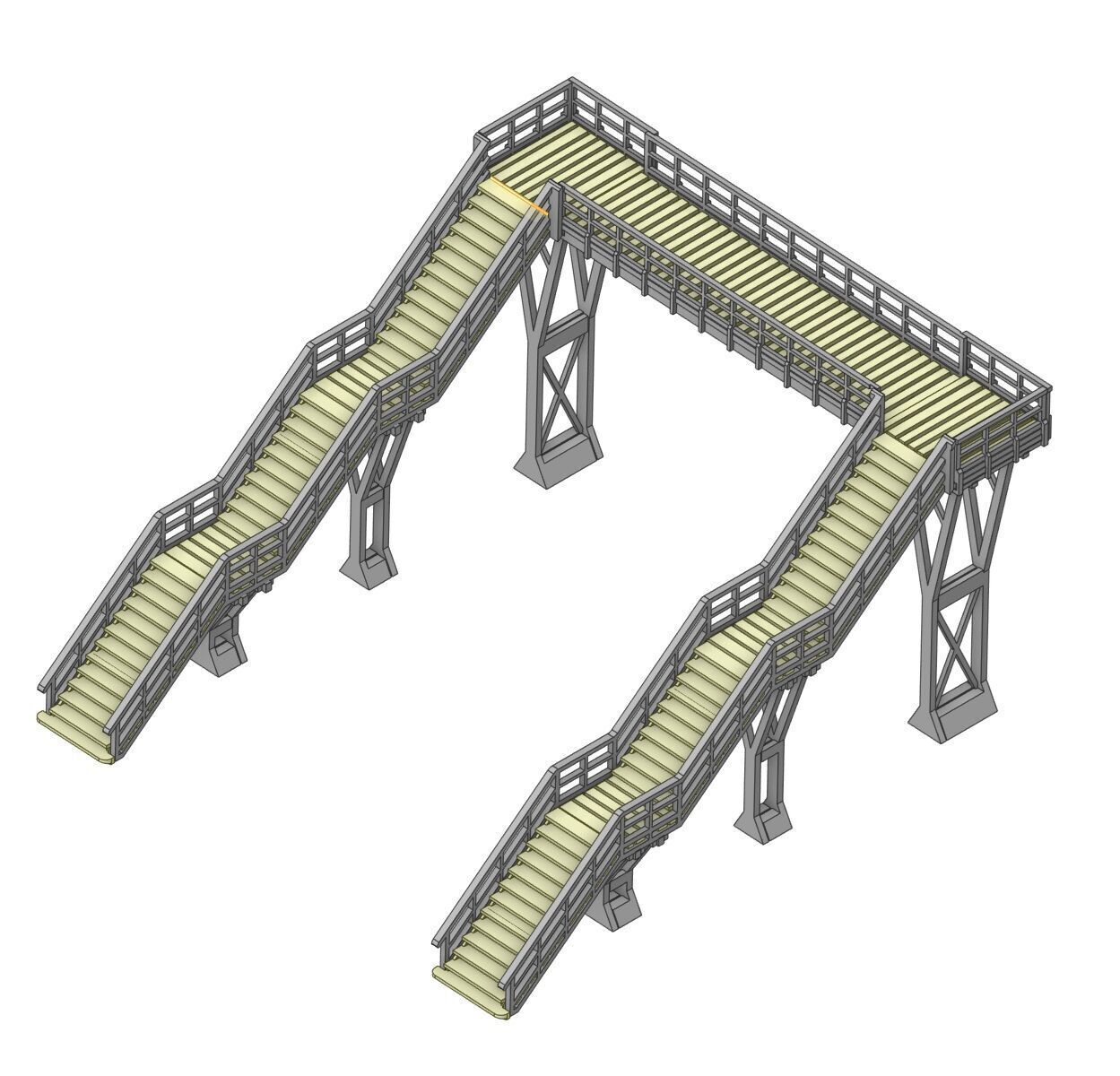 H0 scale Footbridge ver1 - FDM 3D print model_14