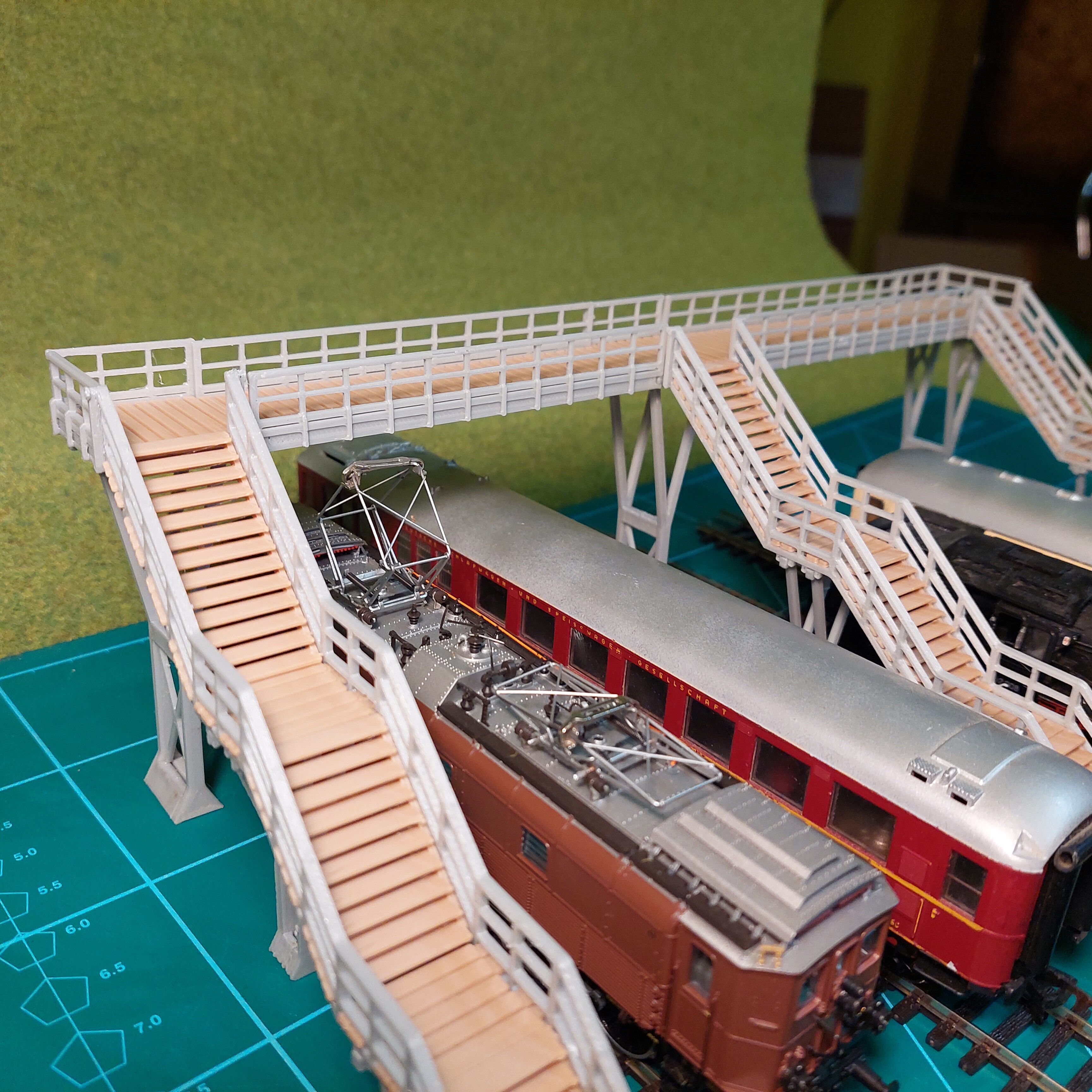H0 scale Footbridge ver1 - FDM 3D print model_7